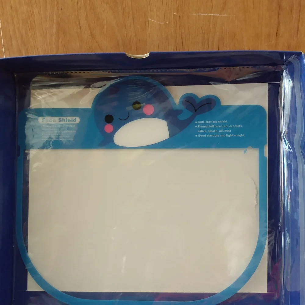 Face Shield (3/15$) Clear Transparent Print Design Whale